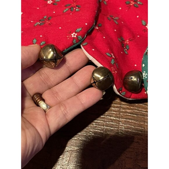 Set Of 3 Vintage Handmade Christmas Stockings With Snowman & Floral Prints 16" - Picture 11 of 15